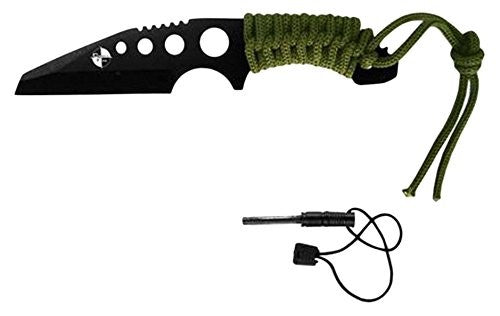 Rtek 7" Overall Throwing Knife W/Magnesium Fire Starting Rod Valcro Sheath Incl.