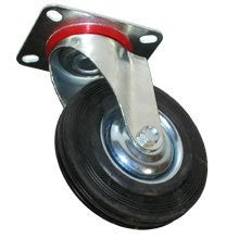 4 pcs.5" Swivel Rubber Caster Wheels on Steel Top Plate Base
