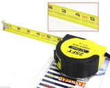 Measuring Tape 25 FT by 1" Retractable Thumb Lock Measure Carpenters Handy Tool
