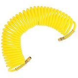 1/4" x 25ft Recoil Air Hose Re coil Spring Ends Pneumatic Compressor Tool 200psi