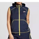 Hooded Water Resistant Windbreaker Vest by Hunter for Target Navy & Yellow X-Small