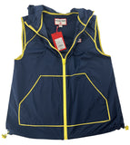 Hooded Water Resistant Windbreaker Vest by Hunter for Target Navy & Yellow Small