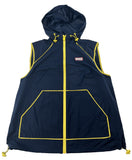 Hooded Water Resistant Windbreaker Vest by Hunter for Target Navy & Yellow Medium