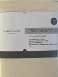 400 Thread Threshold Performance 2 PK Colonade White Standard Sizes Pillowcases