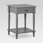 Margate Turned Leg Gray Accent Table - Threshold