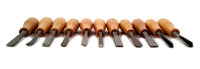 11 Piece Wood Carving Hand Chisel Tool Set - Woodworking Gouges Shapes