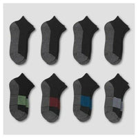 Boys' Hanes Premium Ankle 9pk Socks - Black