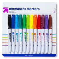 NEW! Permanent Markers Fine Tip Multicolor 12ct - up & up™ FREE SHIPPING!
