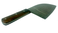 Damascus Steel Cleaver 7" Blade Leather Sheath Rosewood Handle Custom Handmade