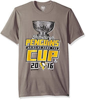'47 NHL Pittsburgh Penguins Men's 2016 Stanley Cup Champions All Pro Flanker Tee, Medium, Wolf Grey