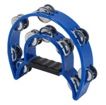 Double Row Metal Tambourine - Blue