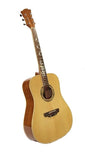 DREADNAUGHT ACOUSTIC GUITAR Art Deco Mother of Pearl BIRD INLAY Spruce