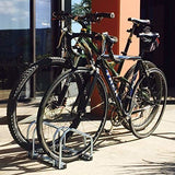 2 Bike Bicycle Stand Parking Garage Storage Organizer Cycling Rack Silver Twin