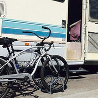 2 Bike Bicycle Stand Parking Garage Storage Organizer Cycling Rack Silver Twin