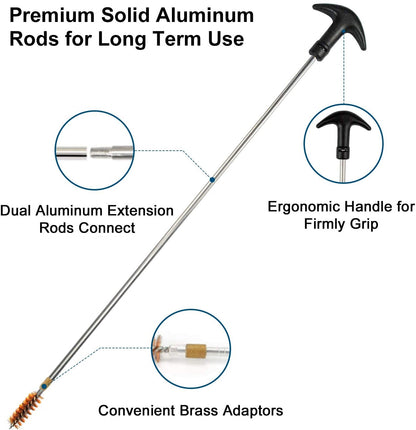 Universal Shotgun Cleaning Kit 12 gauge,  Rifle,  Handgun Cleaning kit Brushes with Case, 126 pcs Gun Cleaning Kits for all Guns, 9mm, AR15 Cleaning Tools