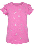 VIGOSS Big Girls' 3-Pack T-Shirt Set Grey, Pink, Black Stripe SMALL