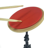 12in Drum Pad Practice Drum Set Accessories Colorful Drum Mute Pads - Round, Red