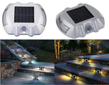 Set of 2 Waterproof LED Solar Powered Road Light Driveway Path Security Lamps