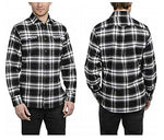 Jachs Men’s Brawny Flannel Shirt,Variety (M, Black/Grey/White)