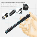 WUBEN E19 Black LED Flashlight 200 Lumen Pocket Size Mini Waterproof AAA 4 Modes