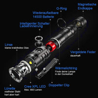 WUBEN E05 LED Flashlight 1200 Lumen Tactical USB Rechargeable Waterproof 5 Modes