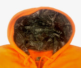 Mossy Oak Aqua Defense Full Zip Sweatshirt Camo Hoodie Safety Orange Medium