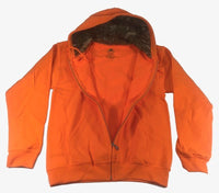 Mossy Oak Aqua Defense Full Zip Sweatshirt Camo Hoodie Safety Orange Small