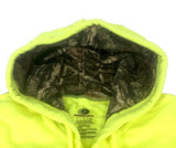 Mossy Oak Aqua Defense Full Zip Sweatshirt Camo Hoodie Safety Green Large