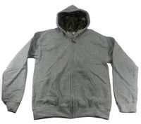 Mossy Oak Mens Aqua Defense Full Zip Sweatshirt Camo Hoodie Sport Grey XL