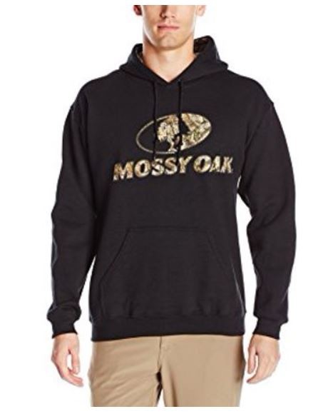 Men's Authentic Mossy Oak Pullover Sweatshirt Hoodie X-Large, Black