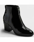 Women's Dolce Vita Florence Black Patent Front-Zip Booties - 7.5