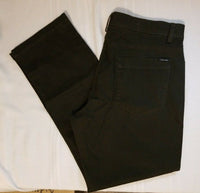Calvin Klein Men's Stretch Flexible Waistband Textured Pants Olive Green 38X32