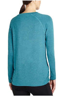 Danskin Women's Long Sleeve Crossover Top, Colonial Blue, XX-Large