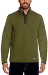 Mens Gerry Brand Quarter Zip Ottoman Pullover - Olive - XL