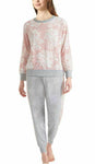 Splendid Ladies' Jogger and Crew Neck Set Pink Medium