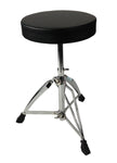 Drum Throne Chrome Double Braced Adjustable Round Swivel Seat Stool