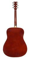41" Acoustic Folk Guitar Natural Gloss Finish - 6 String Steel Lindenwood