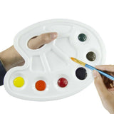 Artist Plastic Palette, Paint Mixing Oil, Acrylic, Watercolor, 10 Section Tray