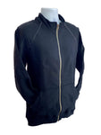 GILDAN Platinum Men's Cadet Collar Cotton Full Zip Sweatshirt BLACK 2XL