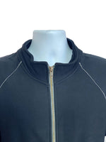 GILDAN Platinum Men's Cadet Collar Cotton Full Zip Sweatshirt BLACK Small