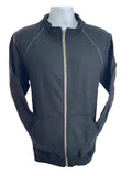 GILDAN Platinum Men's Cadet Collar Cotton Full Zip Sweatshirt BLACK XL