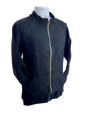 GILDAN Platinum Men's Cadet Collar Cotton Full Zip Sweatshirt BLACK XL