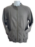 GILDAN Platinum Men's Cadet Collar Cotton Full Zip Sweatshirt Charcoal Grey Med
