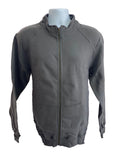Men's Cadet Collar Full Zip Sweatshirt Jacket by GILDAN Platinum Gray X-Large