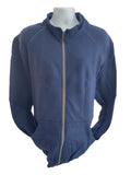 GILDAN Platinum Men's Cadet Collar Cotton Full Zip Sweatshirt Navy Blue XL