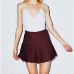 American Apparel Womens' Tennis Gabardine Skirt, Truffle, RSAGB300W