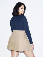 American Apparel Womens' Tennis Gabardine Skirt, X-Small, Khaki, RSAGB300W