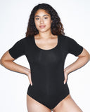 American Apparel Women's Cotton Spandex Long Sleeve Double U-Neck Bodysuit, XS