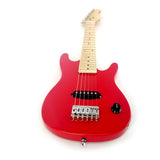 Kids 30 Inch Electric Guitar Combo, 5W Amp Loudspeaker, Solid Wood Body, Color: Red
