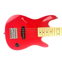Kids 30 Inch Electric Guitar Combo, 5W Amp Loudspeaker, Solid Wood Body, Color: Red
